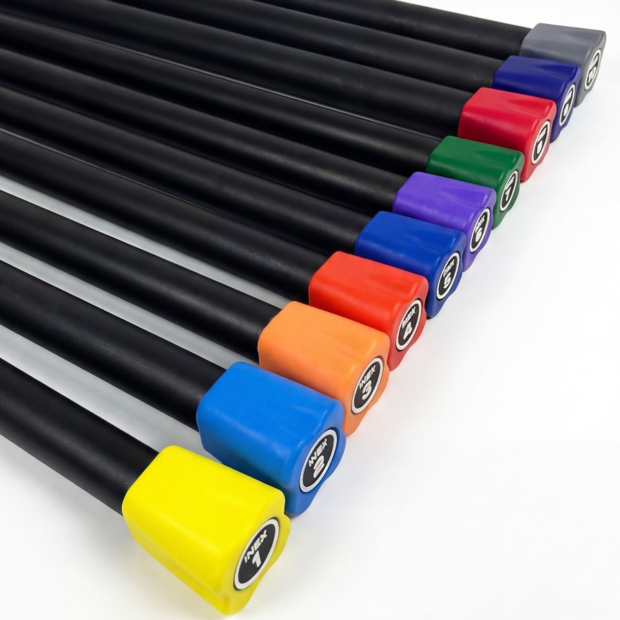 Гимнастическая палка INEX 1 кг, черный/желтый